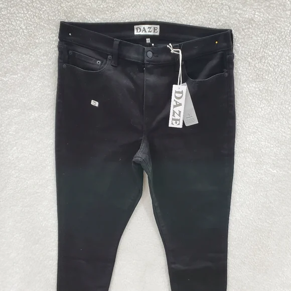 Daze Denim Womens 33 Black Call You Back Mid Rise Skinny Zip Fly Denim Jeans. - Picture 2 of 12